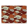 thumbnail image 1 of Abstract Cutting Board, Abstract Bold Spiral Motifs Circled Modern Pattern with Stripe Details, Decorative Tempered Glass Cutting and Serving Board, Small Size, Orange Ruby Ivory, by Ambesonne, 1 of 1