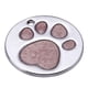 thumbnail image 1 of Etiquetas de identificación para perros y gatos, personalizadas, con forma de pies redondos, placa para perros de aleación (rosa) Likrtyny Para estrenar, 1 of 6