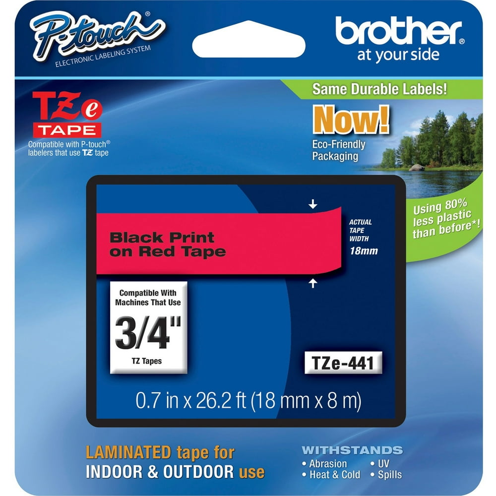 Brother PTouch TZe Standard Adhesive Laminated Labeling Tape, 3/4"w