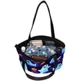 thumbnail image 5 of Halloween Canvas Leather Mix Tote Bag Twill Sponge Jeanette Hand-held 30x10.5x39cm/11.8x4.1x15.4in, 5 of 5
