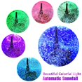 thumbnail image 4 of Caja de música con globo de nieve de la Torre Eiffel de París con nevadas automáticas y luces de colores, 100 mm 6 de altura brillar Electrónica, 4 of 5