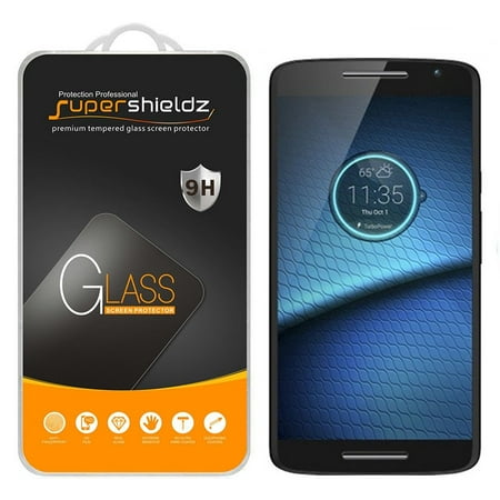 [2-Pack] Supershieldz for Motorola Droid Maxx 2 Tempered Glass Screen Protector, Anti-Scratch, Anti-Fingerprint, Bubble