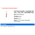 thumbnail image 2 of Front Strut Assembly - Compatible with 1991 - 1996, 1999 - 2002 INFINITI G20 1992 1993 1994 1995 2000 2001, 2 of 2