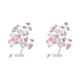 thumbnail image 1 of kurtrusly Rose Tree Lamp Lighted Colorful Artificial Flower Bonsai Lights Gift For Any Occasion Artificial Bonsai Tree Lights PVC white pink white rod 2Set, 1 of 6
