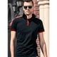 thumbnail image 2 of Hombres Polo Hombres Camisa de manga corta Polo Contraste Color Polo Nueva ropa Verano Streetwear Casual Moda Hombres Topsdark gris negroAsia 5XL 110-120 KG, 2 of 3