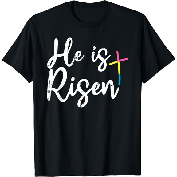 He Is Risen LGBT-Q Pan Pride Pansexual Christian Men Women T-Shirt