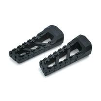 Kuryakyn 3599 Motorcycle Footpegs: Riot Pegs without Adapters, Satin Black, 1 Pair