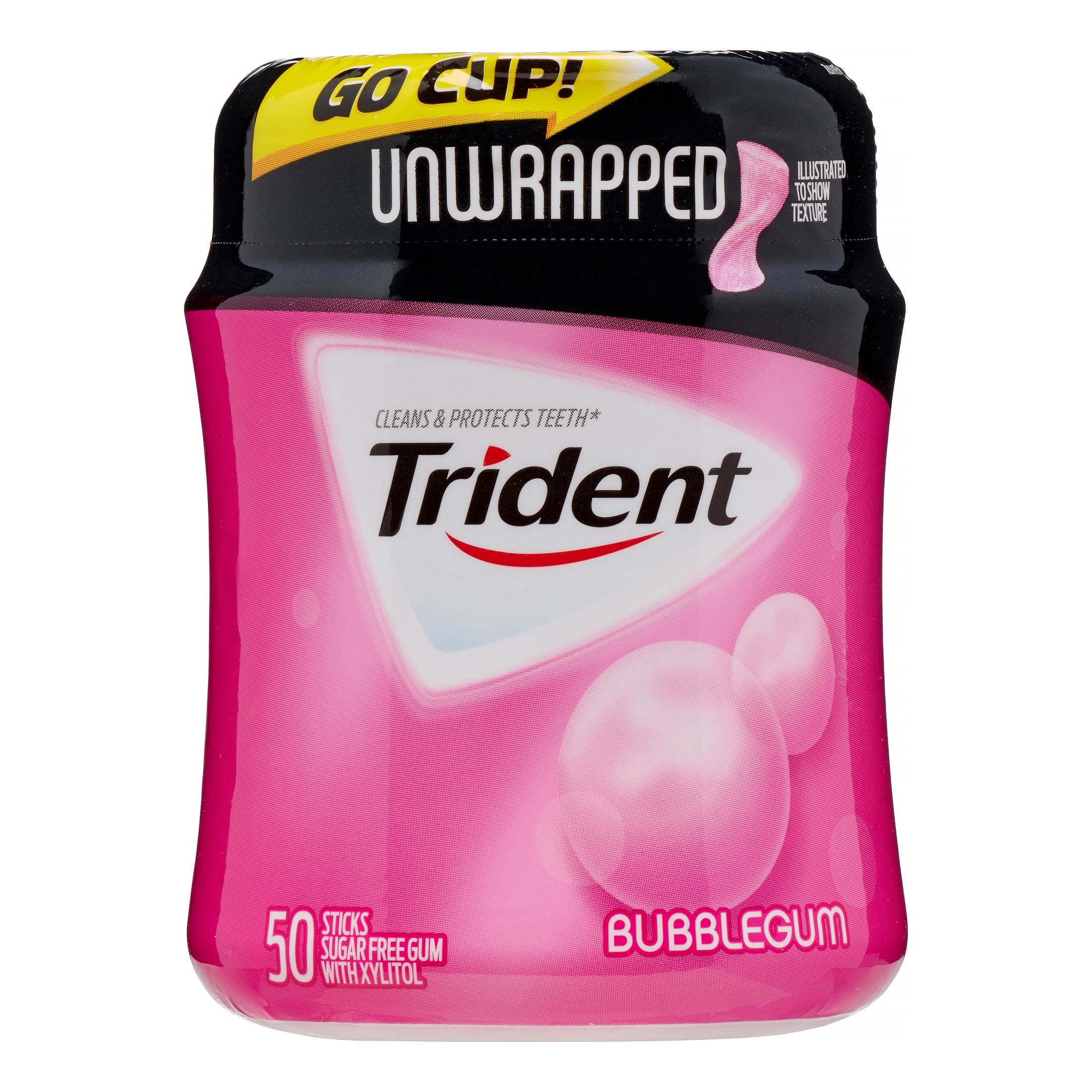 Trident Unwrapped Bubble Gum, 50 Ct