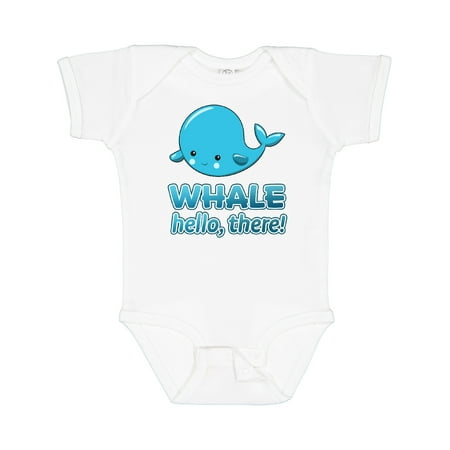 

Inktastic Whale Hello There! Gift Baby Boy or Baby Girl Bodysuit