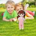 thumbnail image 4 of CREATITOY 6-Inch Girl Dress Up Doll with Pink Pants - Changeable Outfits, Stylable Hair, Adjustable Joints, Educational Gift for Kids Ages 3+ | Durable Plastic Toy for Creative Play & Storytelling, 4 of 6