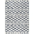thumbnail image 3 of JONATHAN Y LONDON SHAG 3 x 5 Area Rug, Algaida Moroccan Diamond - Beige/Navy, SHG104B-3, 3 of 8
