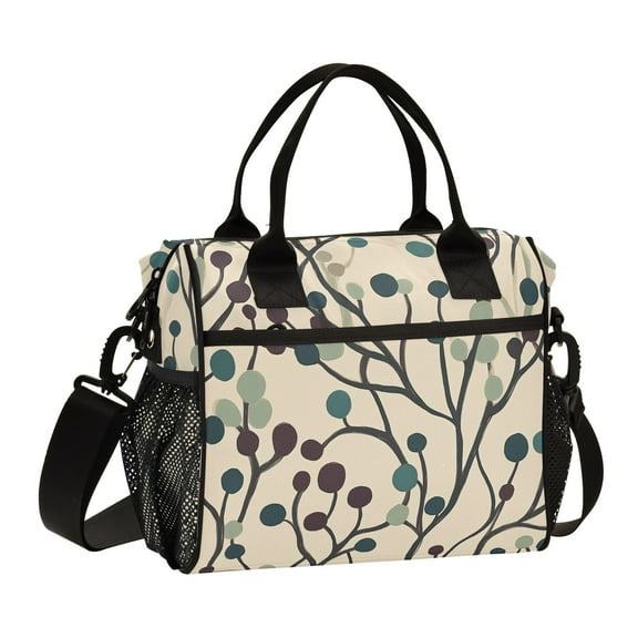 Ckdifva Winter Herbs Cooler Bag Cooler Cooling Tote Lunch Bag Lunch Box Front Pocket with Shoulder Strap