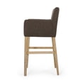 thumbnail image 6 of Chaparral Contemporary Fabric Upholstered Wood 30.5 inch Barstools, Set of 2, Brown and Weathered Natural, 6 of 8