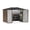 Brown, variant on Dextrus 7x5ft Weatherproof Metal Storage Shed, Lockable Ventilated Outdoor Tool Shed for Backyard Patio Lawn, White