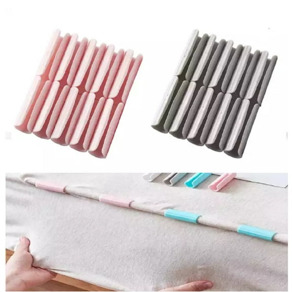 24-Pack Plastic Bed Sheet Grippers – Durable Fastener Clips for Snug, Wrinkle-Free Bedding TIKA