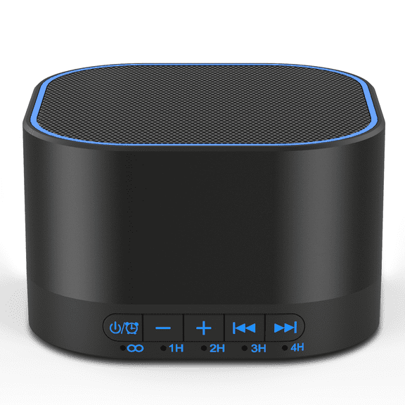 Magicteam White Noise Machine with 20 Non Looping Natural Soothing Sounds and Memory Function 32 Levels of Volume Powered by AC or USB and Sleep Sound Timer Therapy,Black