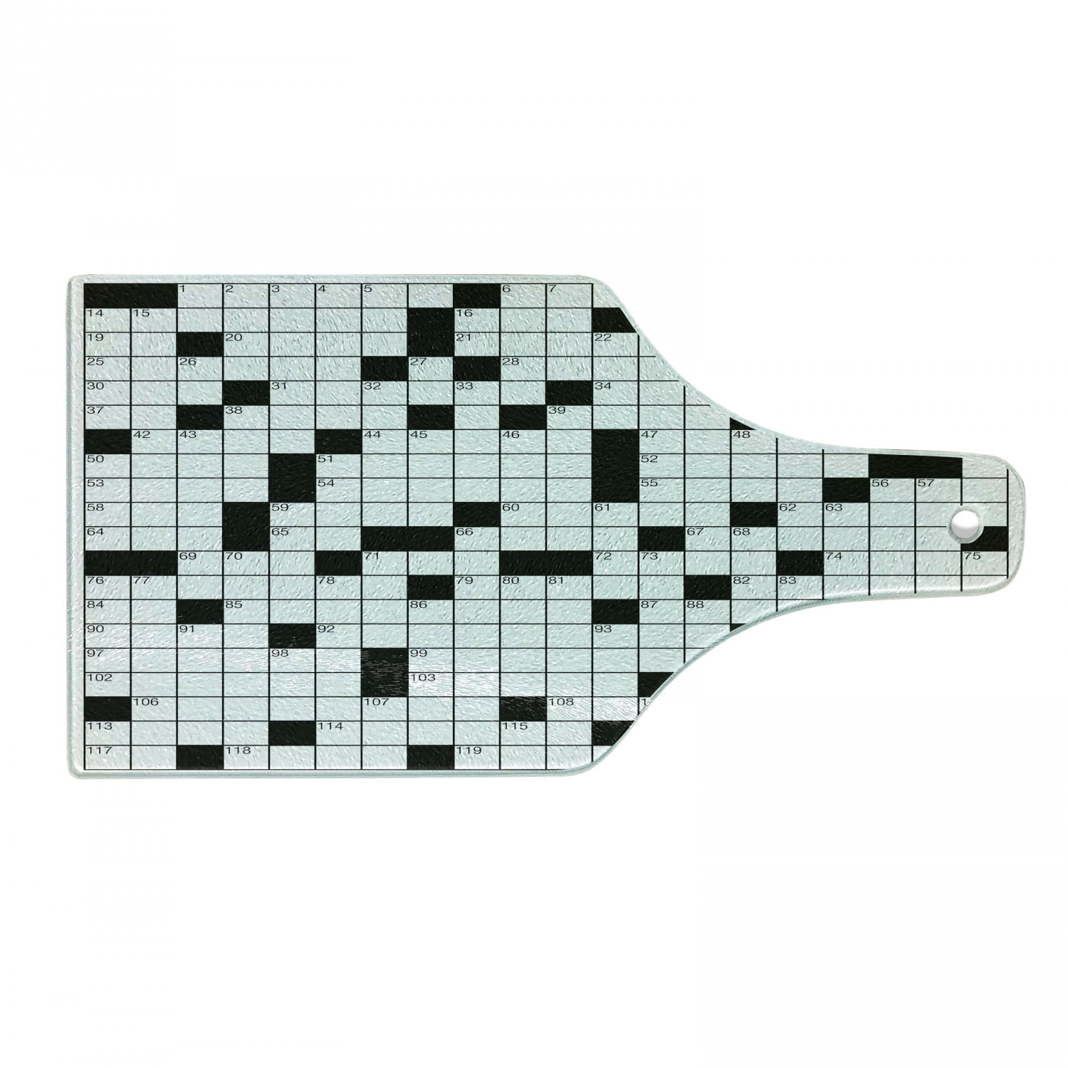 Word Search Puzzle Cutting Board, Classical Crossword Black and White