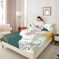 thumbnail image 4 of Homewish Chic Flowers 4-Piece Full Size Sheets For Teens Boys Girls,Botanical Plants Bed Sheets,Vintage Aesthetic Lightweight Sheet Sets,Lightweight Room Decor, 4 of 7