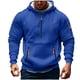 thumbnail image 2 of Sudadera con capucha para hombre, informal, a la moda, lisa, con cremallera, de manga larga, con bolsillo, de poliéster, 2 of 5