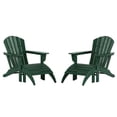 thumbnail image 1 of Portside Ensemble de 4 Chaises Adirondack avec Repose-Pieds Assorti Vert Foncé, 1 of 8