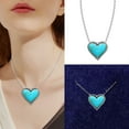 thumbnail image 2 of BAYAIXZ Necklaces for Women Creative Vintage Heart Turquoise Pendant Necklace Personality Fashion Party Boho Jewelry Gifts Necklace Necklaces (Sky Blue,One Size), 2 of 6