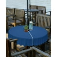 thumbnail image 2 of Navy Blue Solid Color Table Cover forOutdoor Tablecloth with Umbrella Hole and Zipper, Round Tables Waterproof Tabletop Collection for Patio, Garden, Picnic, Camping 60R, 2 of 6