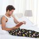 thumbnail image 5 of Balery Flower Butterfly Pantalones de pijama para hombre, pijama ultraligero, pantalón de descanso-Small, 5 of 6