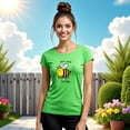 thumbnail image 3 of Playera Bee Happy, Don´t Worry – No te preocupes, Sé Feliz y ¡Zumba Con Estilo! Color Verde Lima Talla Grande Marca Emil SaEs, 3 of 4
