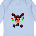 thumbnail image 4 of Inktastic Cute Flannel Reindeer with Christmas Bulbs and Snowflakes Boys or Girls Long Sleeve Baby Bodysuit, 4 of 5