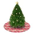 thumbnail image 3 of 36 Inch Christmas Tree Skirt – Velvet Plush Tree Mat, Soft Thickened Polyester with Red Ties, Single-Sided Printing, Available in 30in/36in/48in, Perfect for Holiday Xmas Tree Decoration, 3 of 7