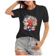thumbnail image 1 of YDLCAFD Maternity Shirts for Workout Ladies' Top Printed Loose Short Sleeve Top, 1 of 4