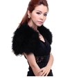 thumbnail image 2 of Real Ostrich Feather Bridal Shawl Cape Fluffy Wedding Party Only Fit Less Than 40cm Shoulder Width, 2 of 4