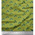 thumbnail image 1 of Soimoi Green Cotton Voile Fabric Elk & Deodar Cedar Tree Print Fabric by the Yard 42 Inch Wide, 1 of 3