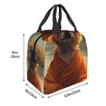 thumbnail image 3 of Sikiie Maple Leaf Meditating Chihuahua Lunch Bag for Women & Men Adult Insulated Lunch Box, Food Lunch Containers Lunch Tote Bags for Work, Travel, Outdoor, 3 of 8