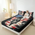 thumbnail image 4 of Manfei Boys Dirt Bike Twin Sheet Sets,Outdoor Extreme Sport Twin Fitted Sheet,Retro American Flag Flat Sheet Teens,Ultra Soft Home Decor,3 Pieces, 4 of 7