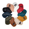 thumbnail image 2 of 10 piezas Golf Headcover ,,7,8,9, Número de Multicolor3 shamjiam Cubierta de cabeza de hierros de golf, 2 of 9