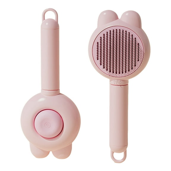 Cat Brushes for Indoor Cats Dog Brush for Shedding with Metal Cat Comb Self Cleaning Pet Hair Brush with Release Button for Grooming