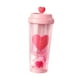 thumbnail image 2 of Botella de agua con forma de corazón, botella para beber, taza de té a prueba de fugas para senderismo, fiesta y ciclismo rosa, 2 of 8