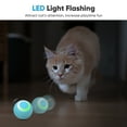 thumbnail image 3 of Petbobi Interactive Cat Toys Ball Automatic Rolling & USB Rechargeable with LED Light for Indoor Playing, Green, 3 of 8