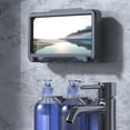 thumbnail image 4 of Washranp Waterproof Shower Phone Holder with 180 Degree Rotation Retractable Design Wall Mounted Phone Stand Box for Bathroom Mirror Bathtub, 4 of 5
