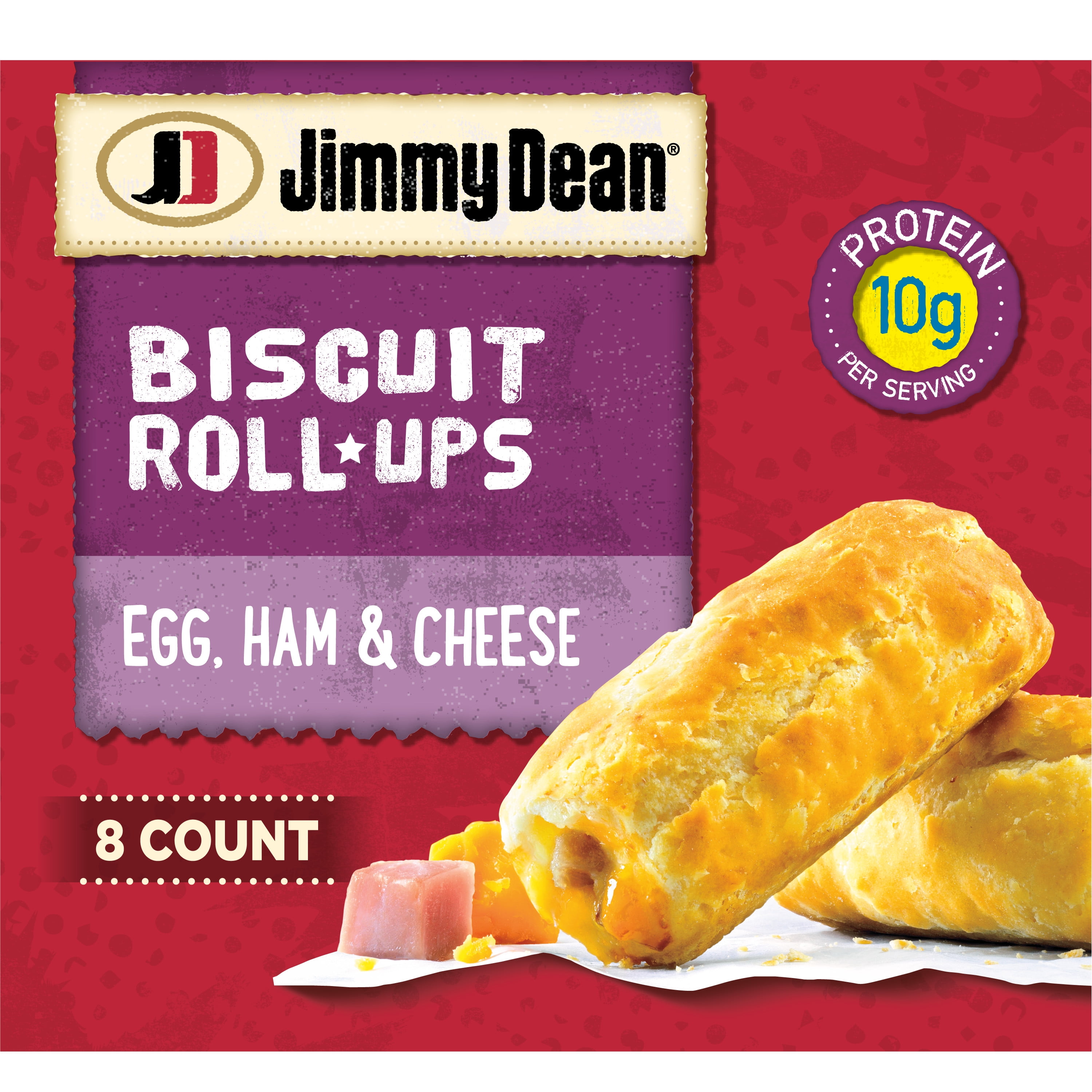 Buy Jimmy Dean Egg Ham & Cheese Biscuit Roll Ups, 12.8 oz, 8 Ct Frozen