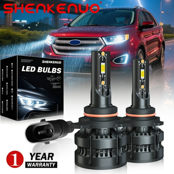 9012/HIR2 High/Low Beam For Ford Edge 2011-2014 LED Headlight Bulbs 6000K 2pcs