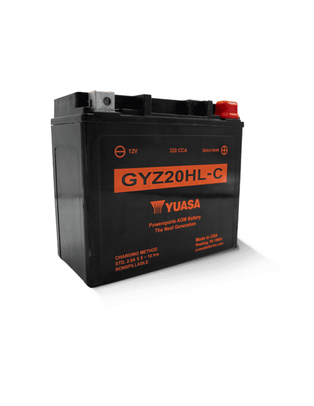 Yuasa, Motorcycle Battery, GYZ20L, 12V 20Ah 250 CCA AGM - Walmart.com