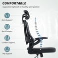 thumbnail image 4 of HOMCOM Ergonomic Office Chair, Desk Chair with Adjustable Headrest, Black, 4 of 10