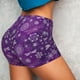 thumbnail image 4 of Fotbe Purple Snowflakes Shorts Sin Costuras – Shorts Deportivos de Cintura Alta para Mujer, Elásticos para Gimnasio, Yoga, Running o Ciclismo-Small, 4 of 8
