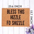 thumbnail image 3 of Funny Coir Doormat Bless This Hizzle Fo Shizzle Front Door Mat with Heavy Duty Front Porch Easy to Clean Entry Brown Mat with Black Font 23.6 x 15.7 inch, 3 of 9