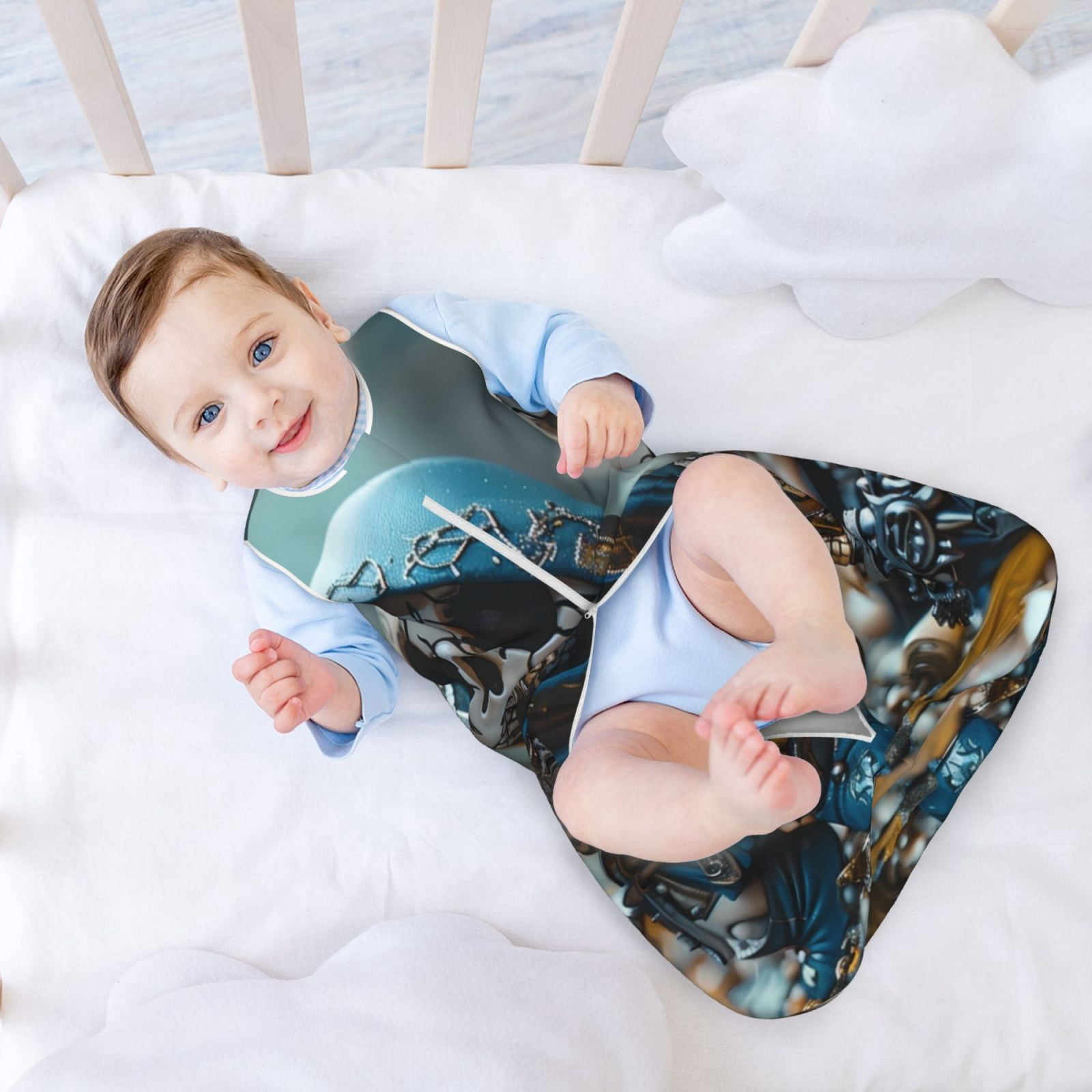 Vsdgher Cute Skeletons Figurines Baby Sleep Sack, Sleeveless Baby Sleeping Bag Toddler 2-Way Zipper Wearable Blanket for Infant Toddler Newborn-Medium