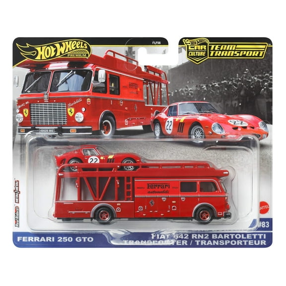 Hot Wheels Team Transport Truck & Race Car, Gift for Racing Collectors