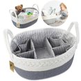 thumbnail image 1 of CHAO Organizador de carrito de pañales para bebé, cesta de almacenamiento de pañales para bebé, contenedor de pañales para guardería, caja de artículos de tocador para bebé, cestas, regalos para mamá, 1 of 5