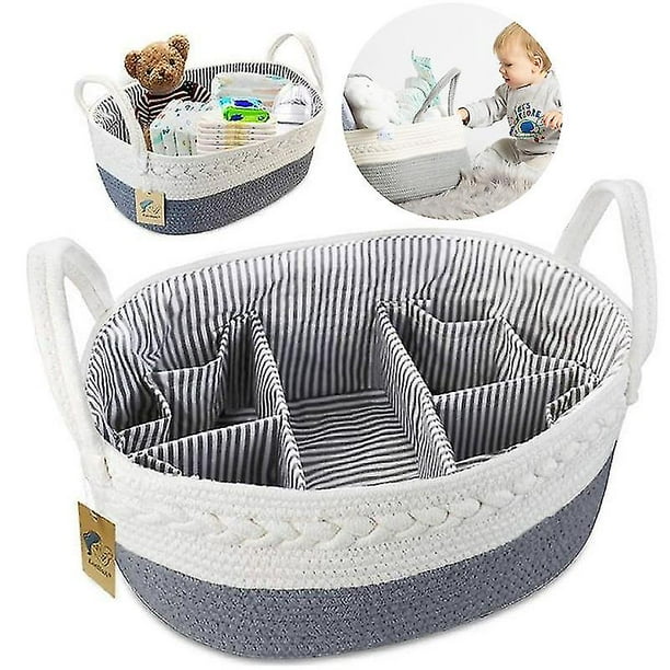 Organizador de carrito de pañales para bebé, cesta de almacenamiento de pañales para bebé, contenedor de pañales para guardería, caja de artículos de tocador para bebé, cestas, regalos para mamá Rojo Verde Cocina, Decoración y Otros